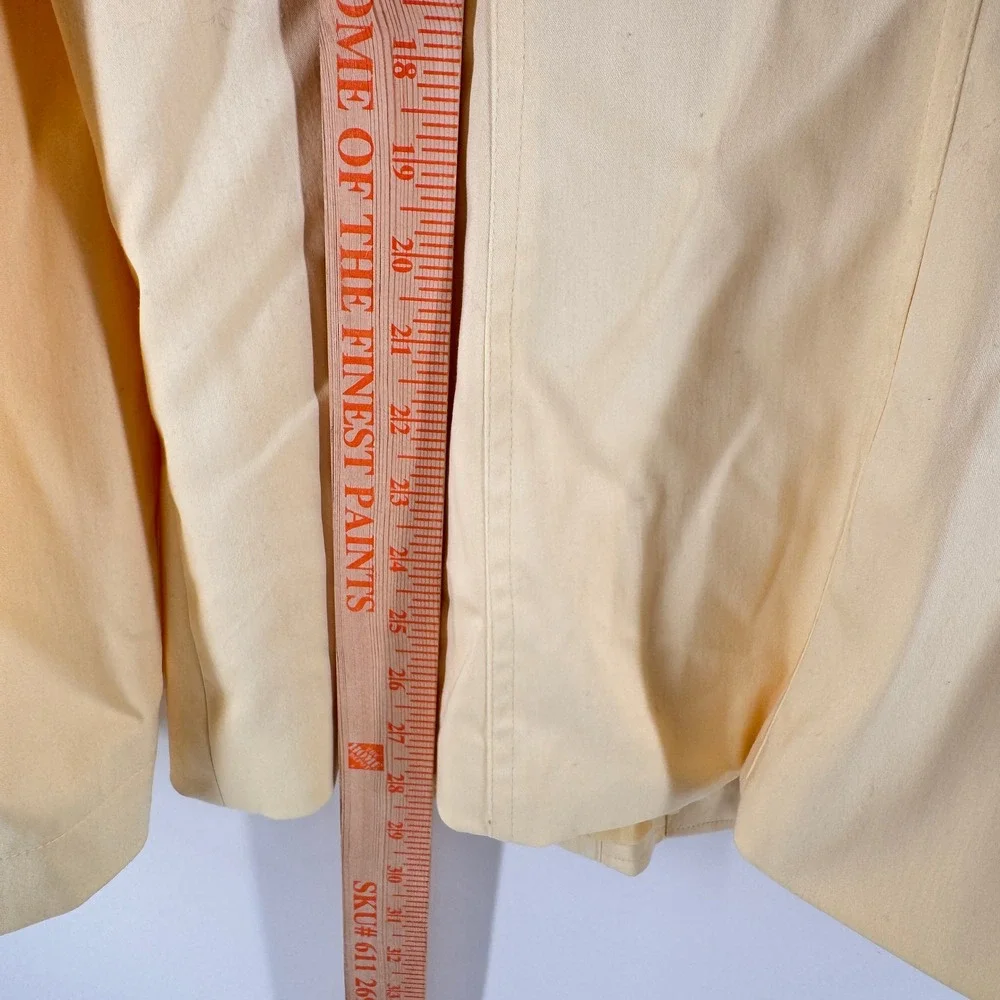Tall Stretch Blazer Pastel Butter Yellow‎ Single Button Jacket Size 18T